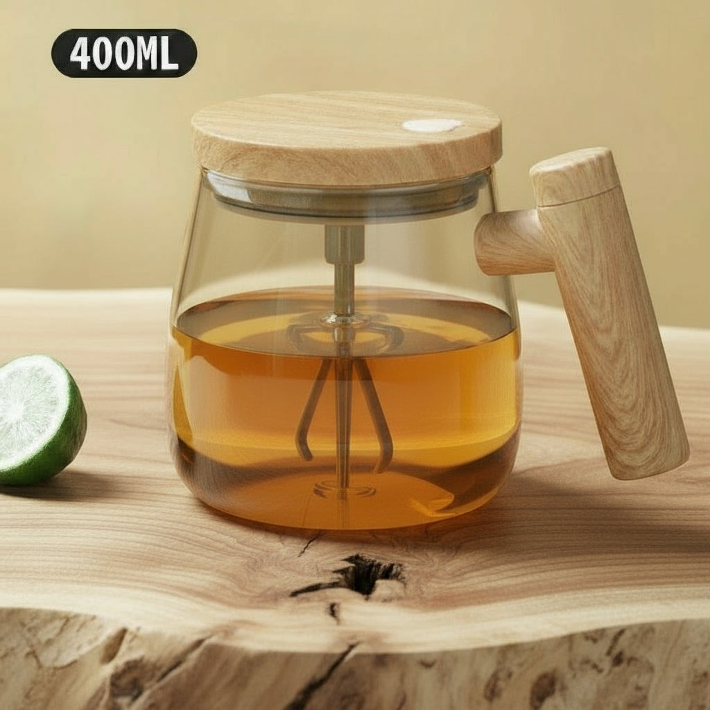 LunaBrew (400ml) Self-Stirring Coffee Mug [Fast Automatic]