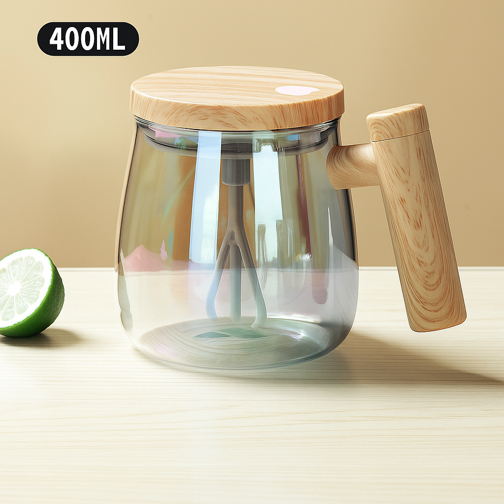 LunaBrew (400ml) Self-Stirring Coffee Mug [Fast Automatic]
