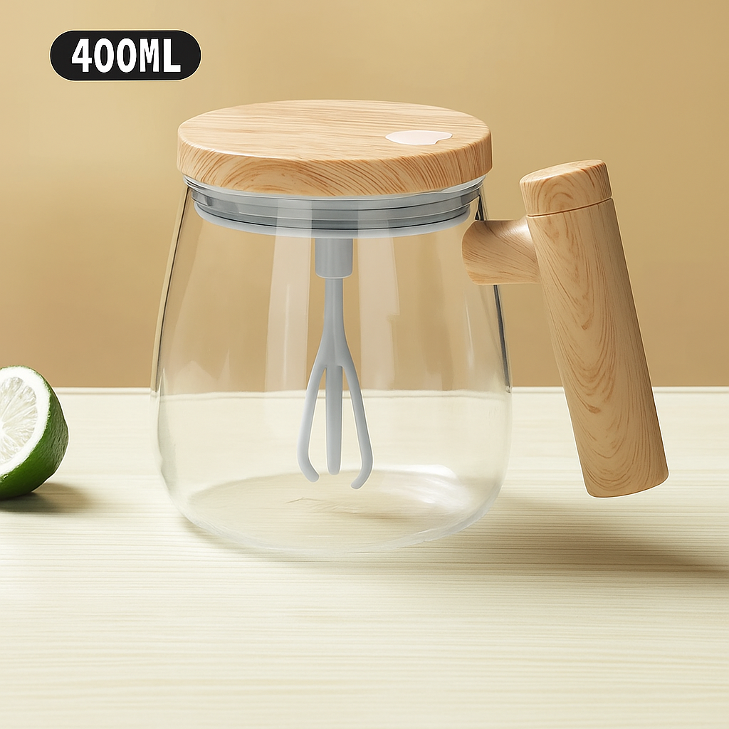 LunaBrew (400ml) Self-Stirring Coffee Mug [Fast Automatic]